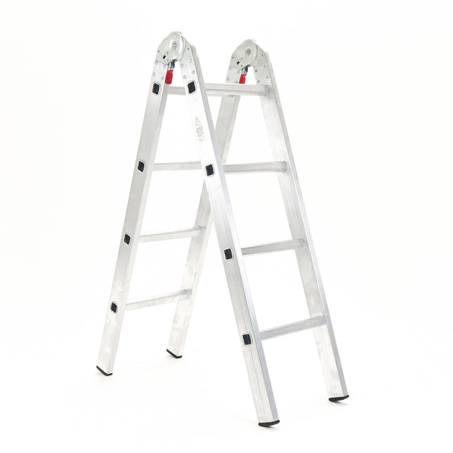 Escalera Tijera de Aluminio 8 Escalones 2,22 Mts