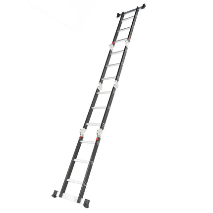 Escalera Articulada de Aluminio Negra 12 Escalones 3,50 Mts