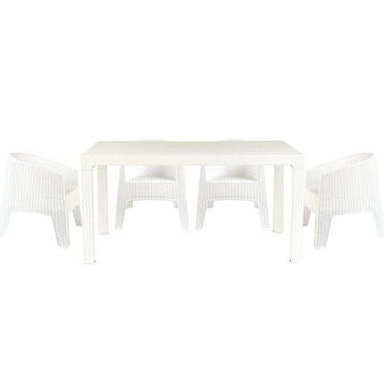Mesa Niza + 4 Sillones Ibiza Rattan