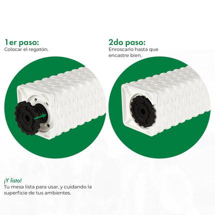 Mesa Niza + 4 Sillones Milano Rattan