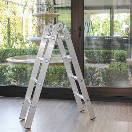 Escalera Tijera de Aluminio 8 Escalones 2,22 Mts
