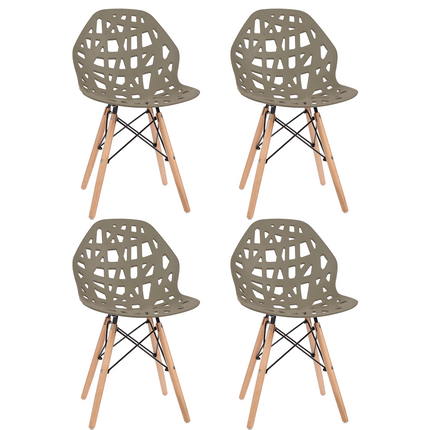 Set de 4 Sillas de Diseño Eames Akron