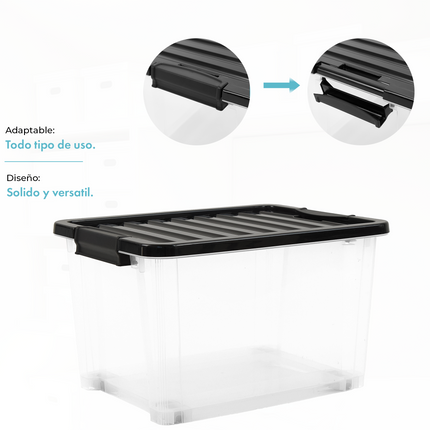 Set 6 Contenedores De Plastico Life Box 70 Lts