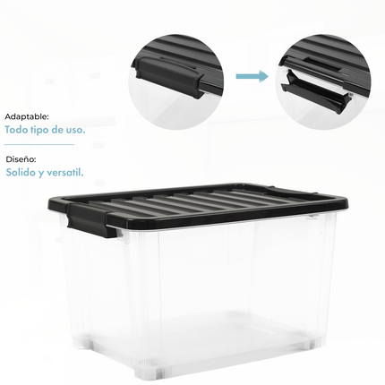 Set 6 Contenedores De Plastico Life Box 95 Lts