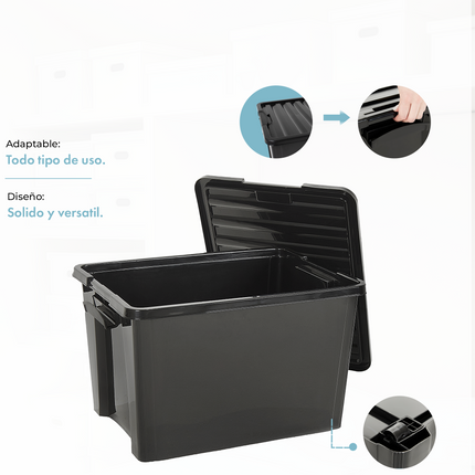 Set 6 Contenedores De Plastico Life Box 95 Lts