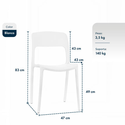 Set 6 Sillas de Diseño Nina