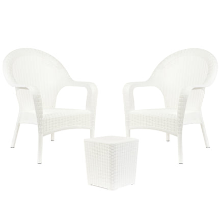 Set 2 Sillones Qatar Rattan + Mesa Capri