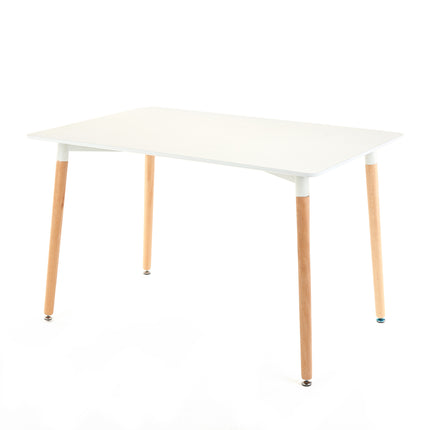 Mesa Rectangular Eames 120x80 + 4 Sillas Windsor