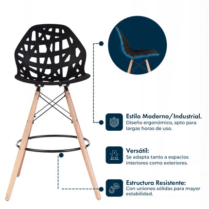 Banqueta Taburete Eames Akron