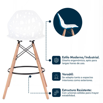 Banqueta Taburete Eames Akron