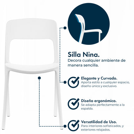 Set 6 Sillas de Diseño Nina