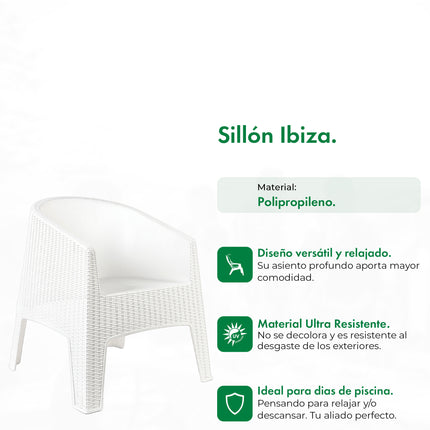 Set 2 Sillones Ibiza Rattan